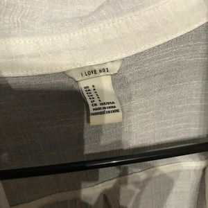 Forever 21 Tops - Forever 21 Sheer White Button-Down Forever 21 Tops - Forever 21 Sheer White Button-Down